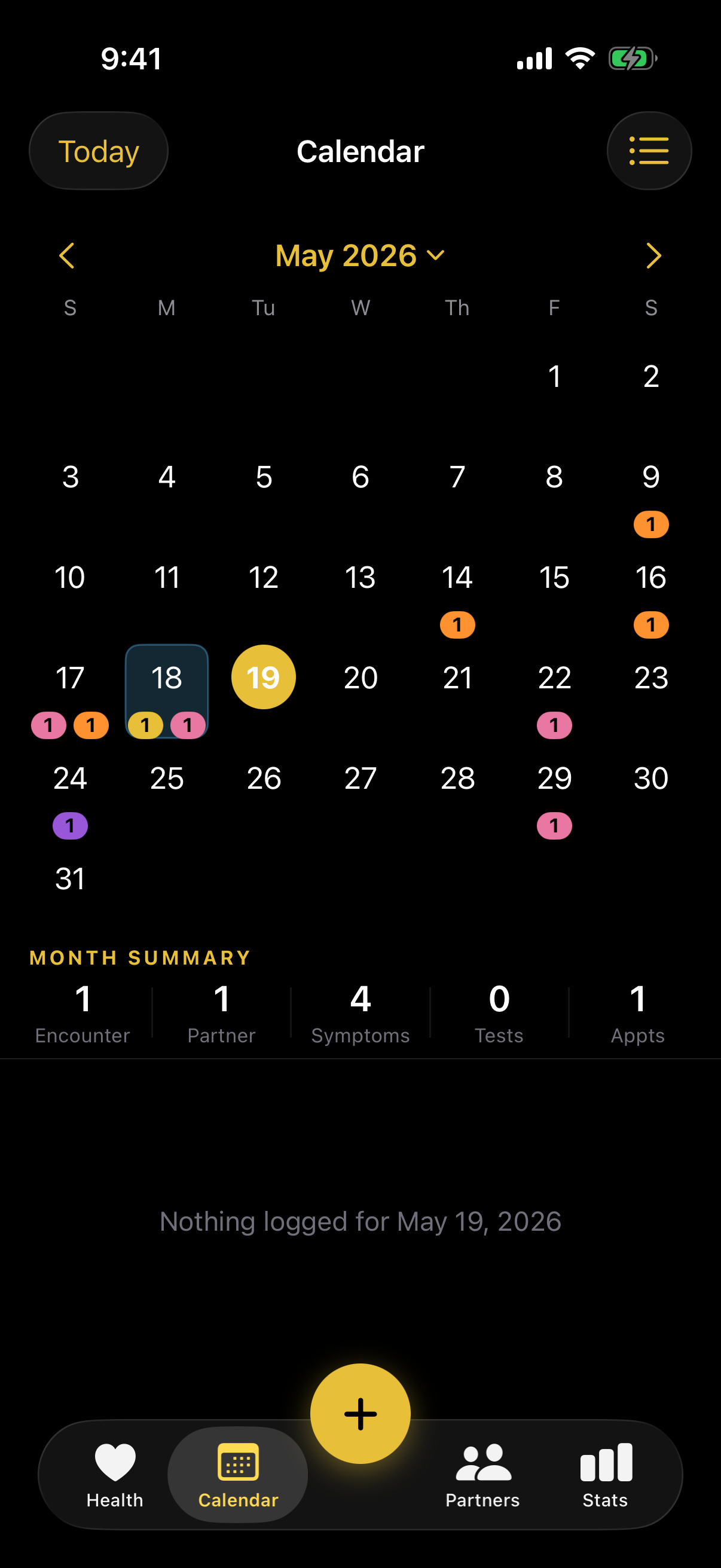 Calendar view